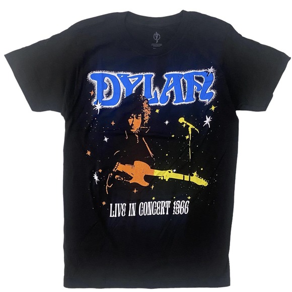 Bob Dylan Men's Officially Licensed Live In Concert 1966 Retro Tee T-Shirt - Picture 1 of 1